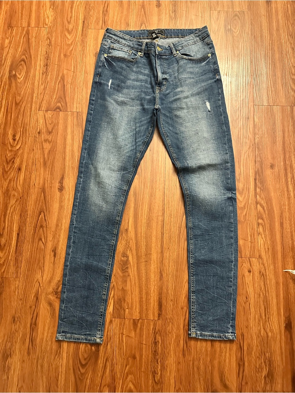 Forever 21 Men's Skinny Jeans in Washed Blue